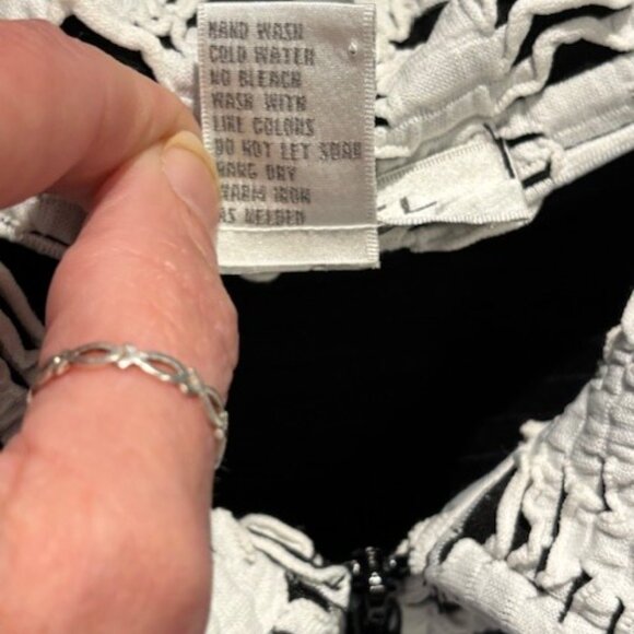 Rafael Sport Women Black White Zip Collared Textured Long Sleeve CareerJacket XL - Picture 9 of 9